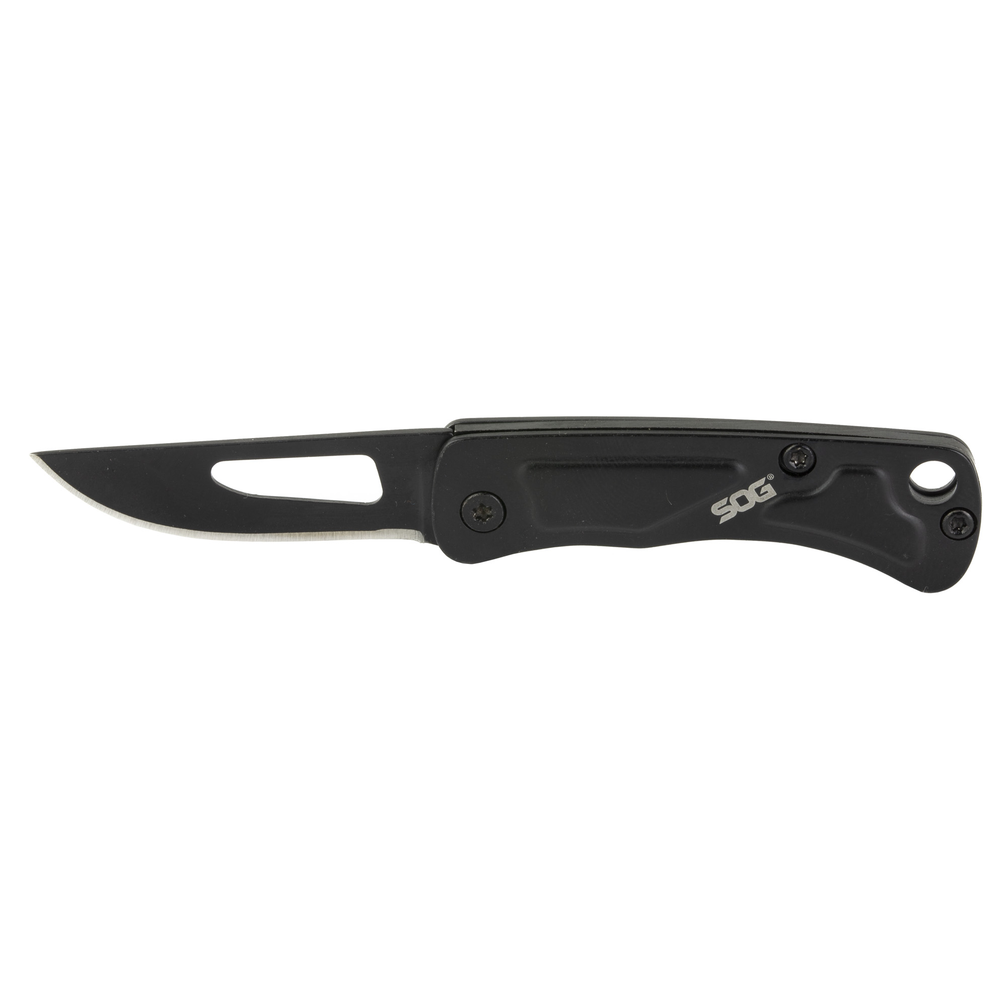 SOG Knives Centi I 1.4" Straight Back Folding Knife, Black - SOGCE1002CP