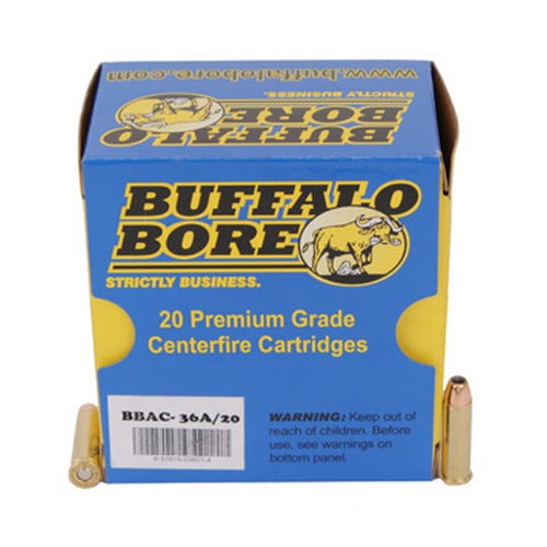 Buffalo Bore Heavy 32 H&R Mag +P 100 grain Jacketed Hollow Point Handgun Ammo, 20/Box - 36A/20