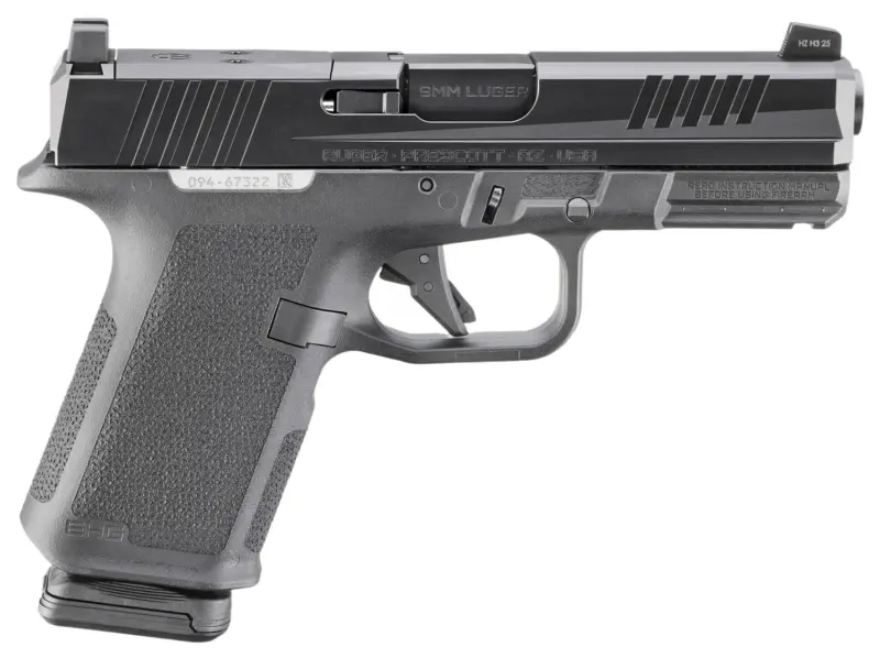 Ruger 19415 RXM 9mm Luger 15+1 4" Black FNC Nitride Alloy Steel Barrel Optic Ready/Serrated Slide, Black Polymer Frame w/Accessory Rail, Textured Grip