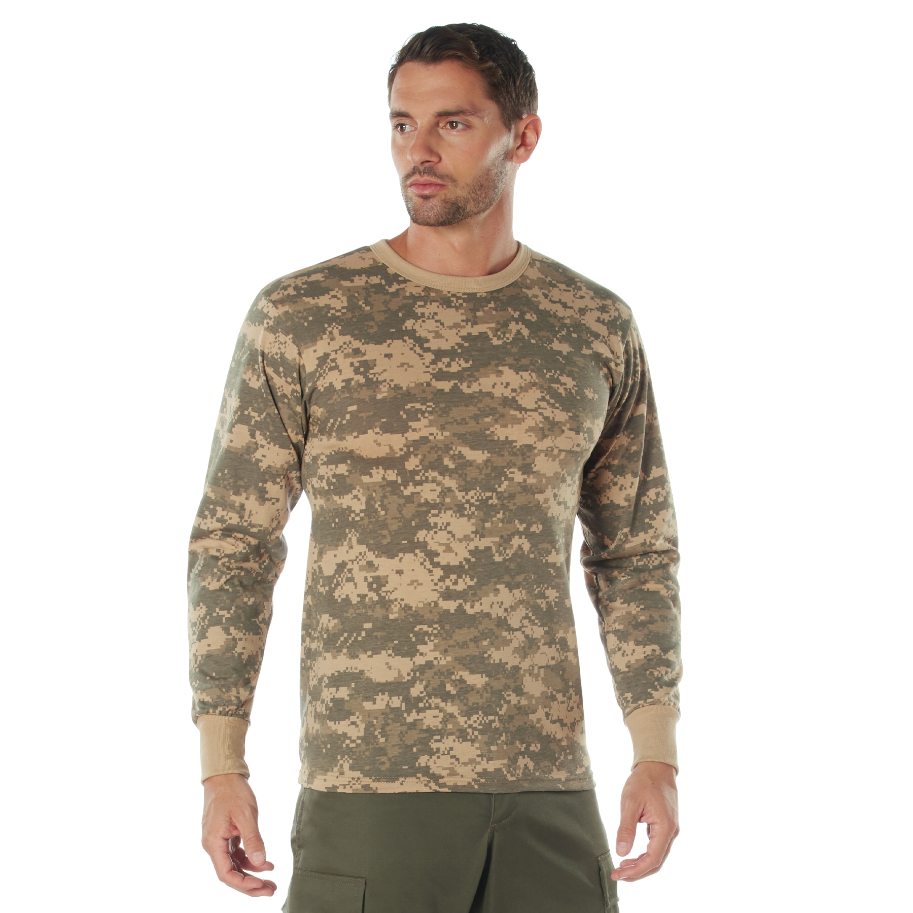 Rothco Long Sleeve Digital Camo T-Shirt - Acu Digital Camo, X-Large