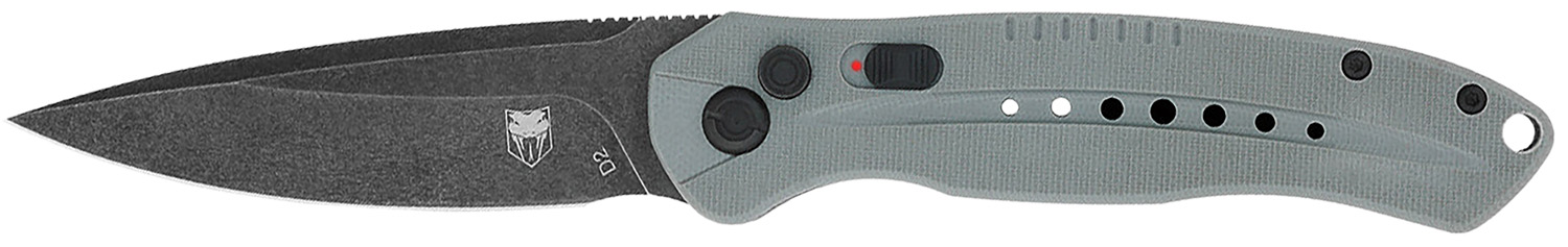 CobraTec Diablo Auto Folding Drop Point Knife, Gray - GRYDIABLOAUTO