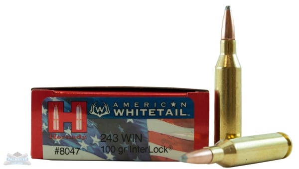 Hornady 243 100gr Interlock American Whitetail Ammunition 20rds - 8047