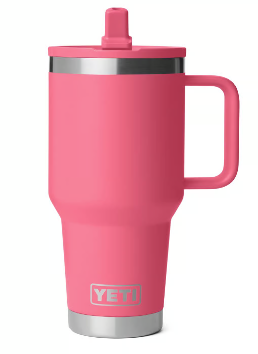 Yeti Rambler 30 oz Travel Straw Mug, Tropical Pink