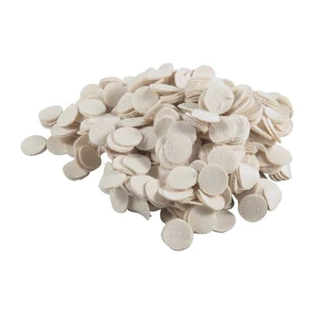 Brownells .25 Cal/.22 Cal 0.88" Heavy-Duty Round Patch, White Pack of 1000