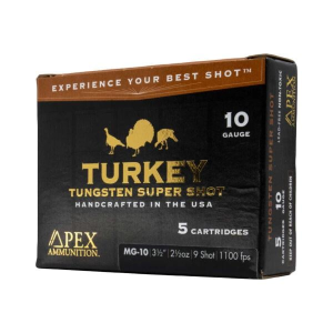 Apex-Ammunition Apex Ammunition Turkey TSS Shotshells 10ga 3.5'' 2-1/2oz 1100fps #9 5/ct