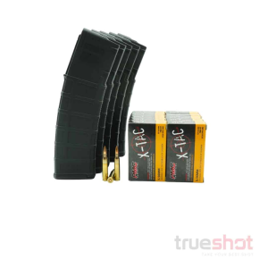 BUNDLE DEAL: 5 BLACK MAGPUL PMAG 40 AR/M4 GEN 3 40 ROUND MAGAZINES AND 200 ROUNDS OF AMMO - Exempt / PMC 5.56 55 Grain