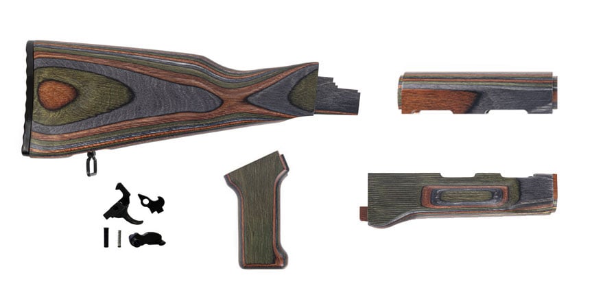PSA AK "Voodoo" Furniture set w/ PSAK-47 Premium Single Hook Semi-Auto Fire Control Group