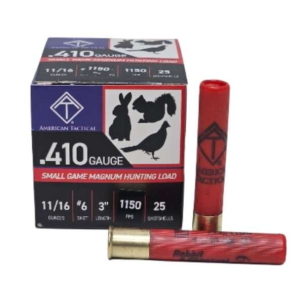 ATI ATIAC41036 Target Load  410Gauge 3 11/16oz 6Shot 25 Per Box/10 Case