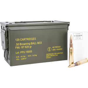 Prvi Partizan PPU PPRM50M .50 BMG 625 FMJ RNGMSTR - 120rd Case