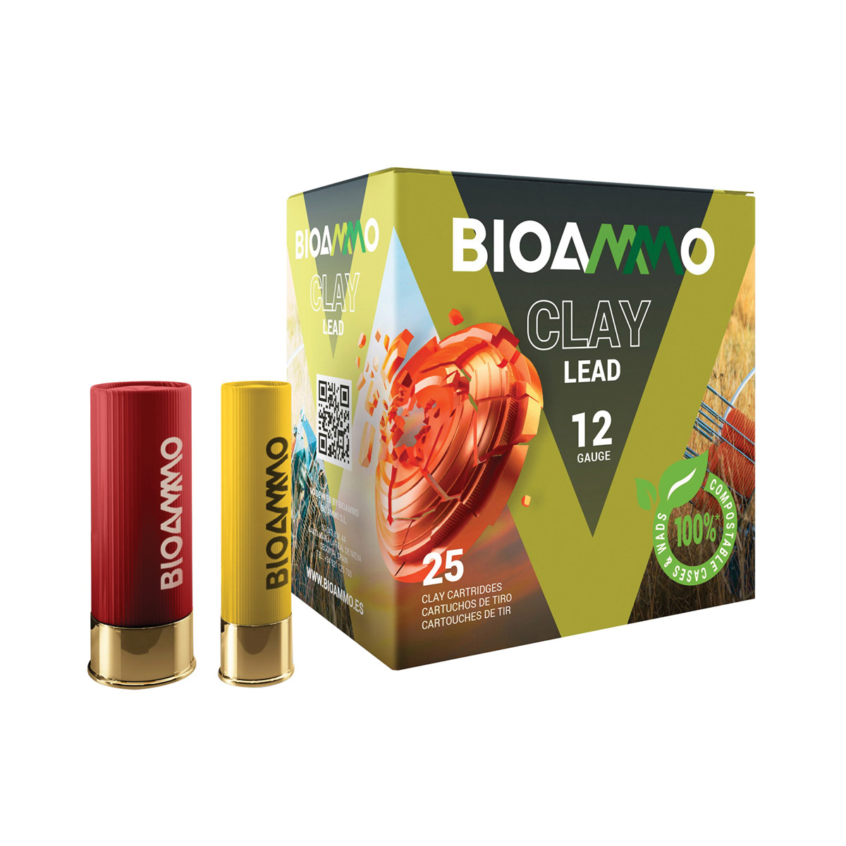 BioAmmo Clay Lead 20 Gauge 2-3/4" #7.5 1 Ounce 25rds