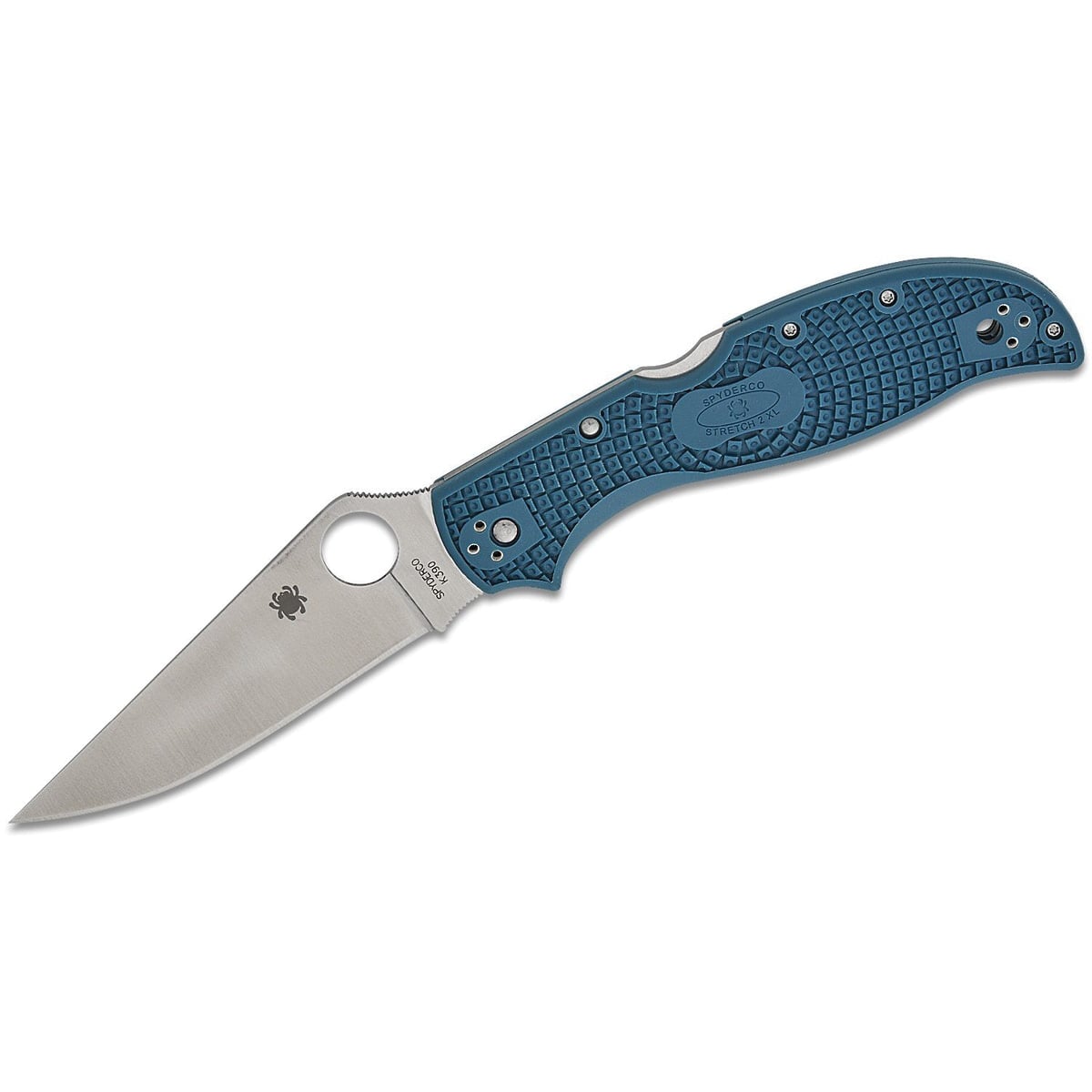Spyderco Stretch 2 XL Lightweight Folding Knife Clip Point, Blue