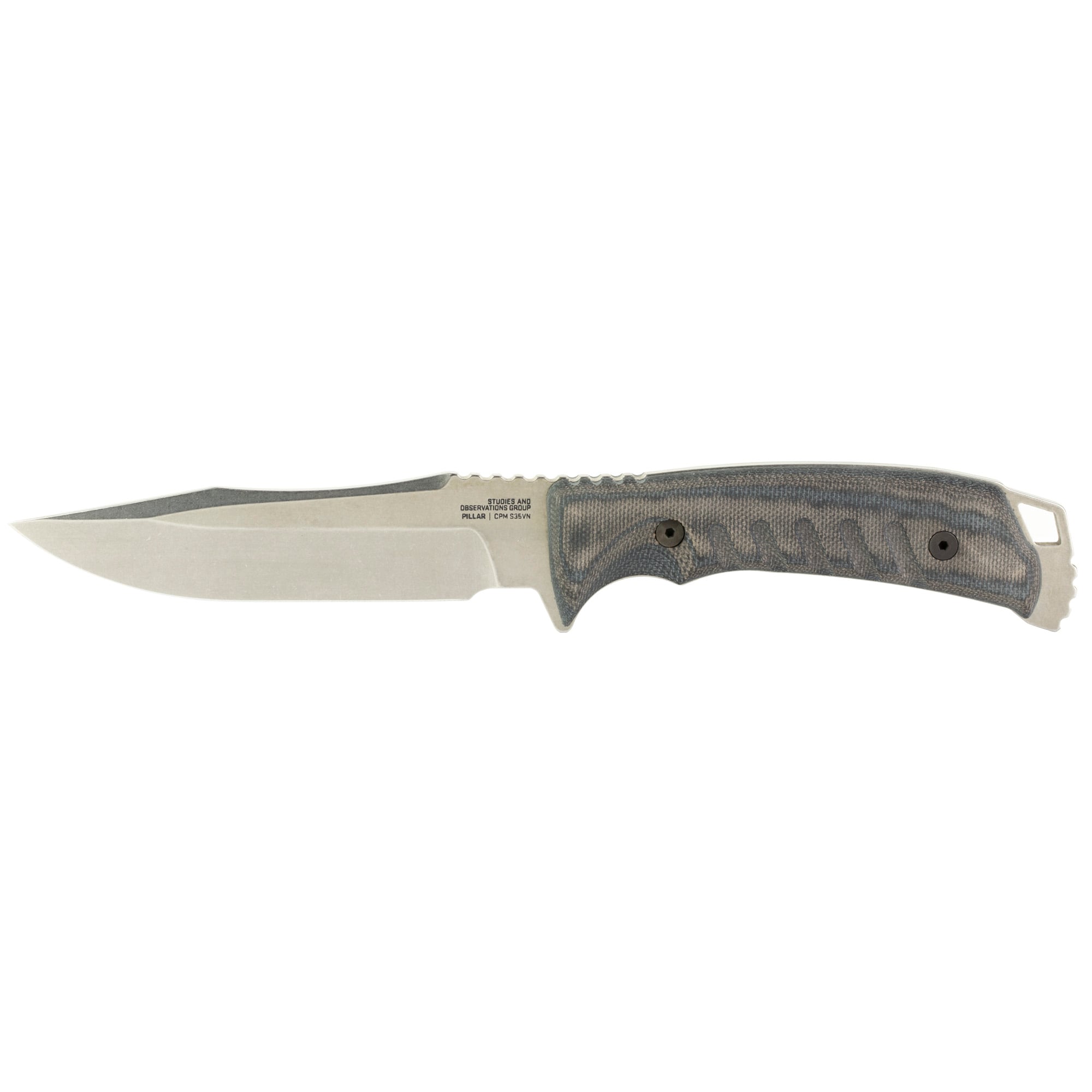 SOG Knives Pillar 5" Clip Point Fixed Blade Knife, Silver - SOGUF1001BX