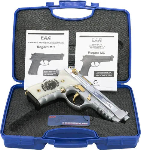 GIRSAN REGARD LIBERADORE II - 9MM GOLD/CHROME ENGR.18-SHOT