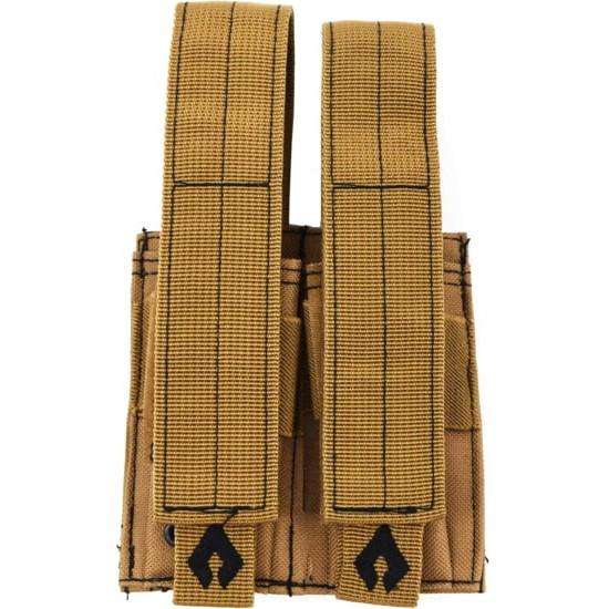 Advance Warrior Solutions Pistol Double Mag Pouch, Tan - PDMP-TN