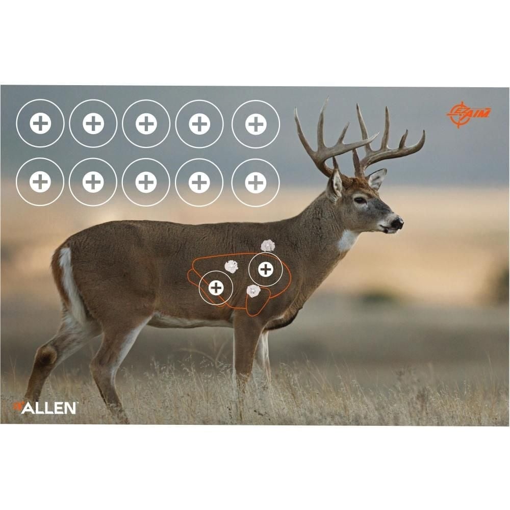 EZ Aim Deer Target, White, 2 Pack - White-Tailed Deer Shooting Practice Targets - 15286