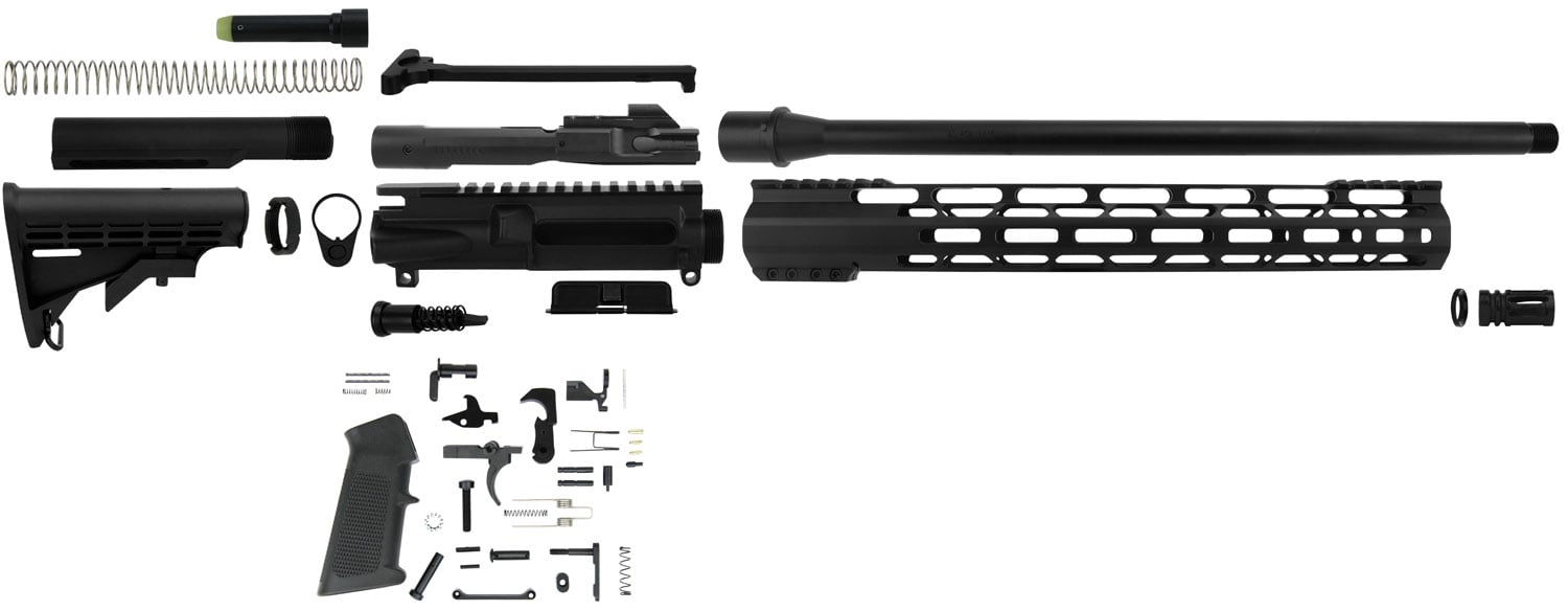 Tacfire Build Kit for AR-15 45 ACP Complete Rifle, Nitride Black - SSRK45ACPLPK