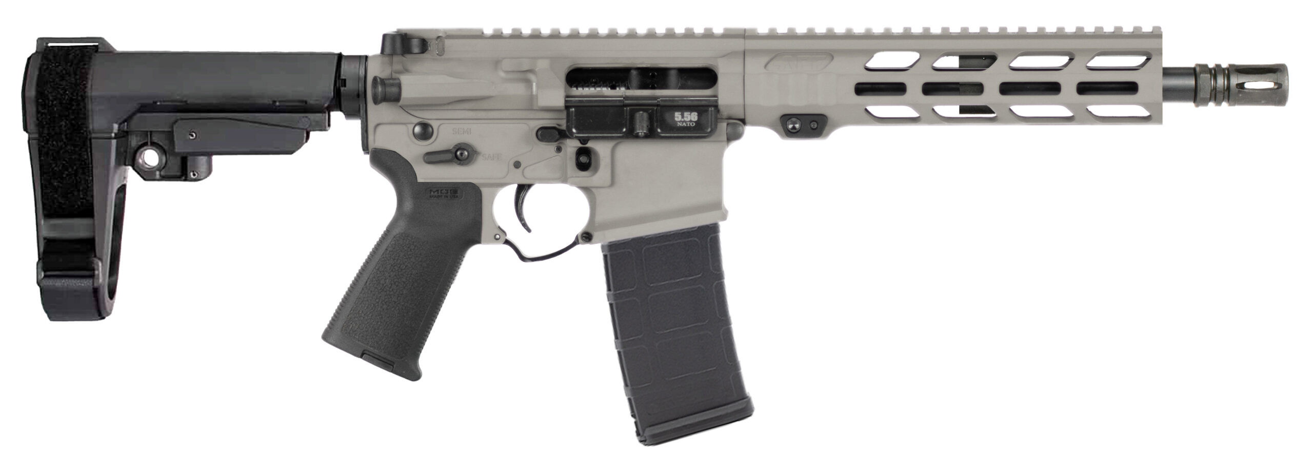 APF 5.56 Pistol 2.0 10.5" Gray MLOK AR Pistol