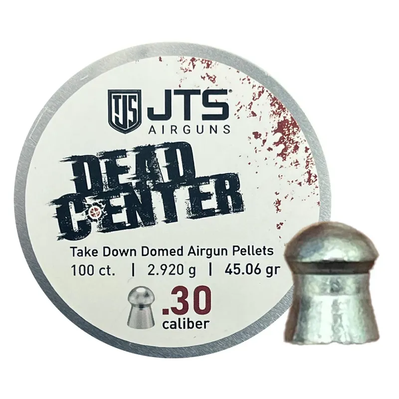 JTS Dead Center .30 Caliber Pellets - 45gr Domed Tip  100 Count