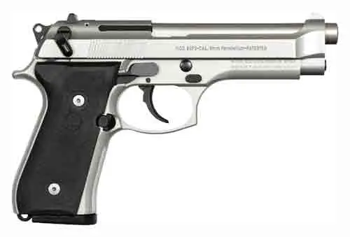 BERETTA 92FS 9MM 4.9" FS 3-DOT - 10-SHOT INOX BLACK RUBBER USA