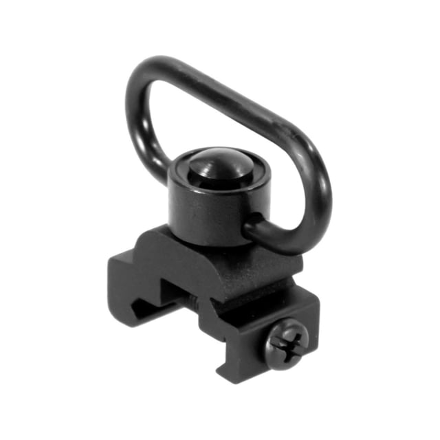 AIM Sports Inc Sling Rail Mount W/Quick Release Push Button Swivel Black Small  Black Small