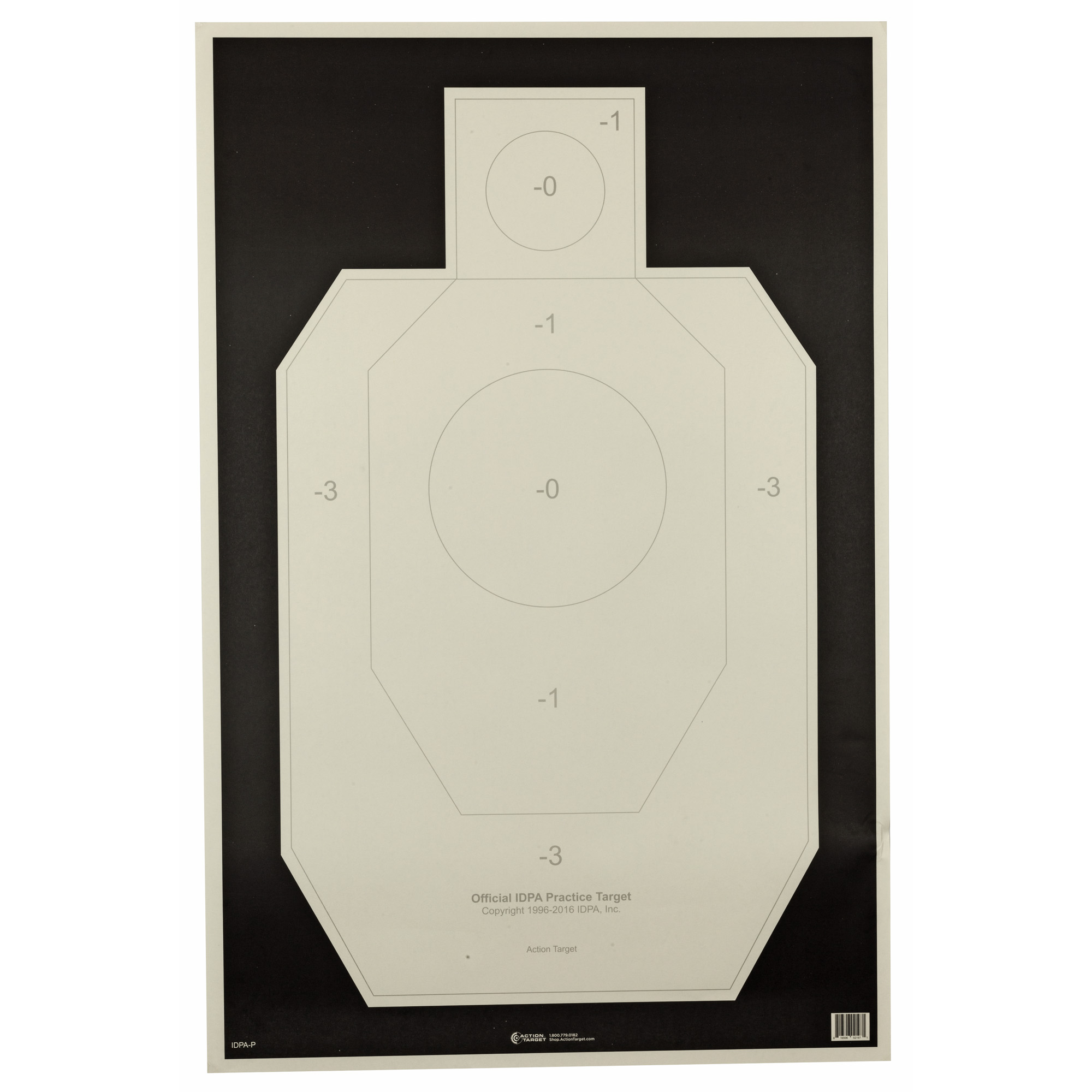 Action Target Officially Licensed IDPA Practice Target, 23"x35", 100 Per Box - IDPA-P-100