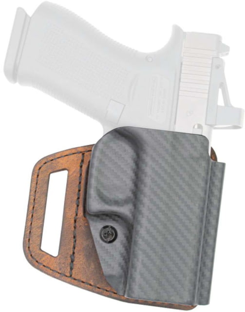 Versacarry V-Slide Molded Polymer Outside the Waistband Holster Belt Holster Glock 19 Right Hand Distressed Brown