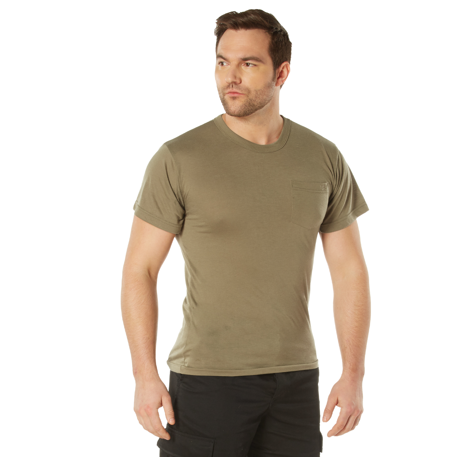 Rothco Pocket T-Shirt - Ar 670-1 Coyote Brown, Medium