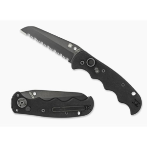SPYDERCO Autonomy RESTRICTED G-10 Black Blade/H1 Serr Edge