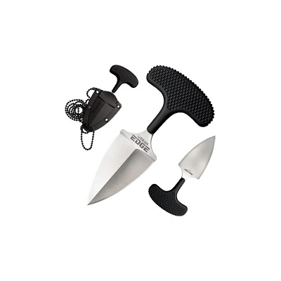 Cold Steel Urban Edge 2.5" Fixed Blade Push Knife With Sheath, Silver - 43XL