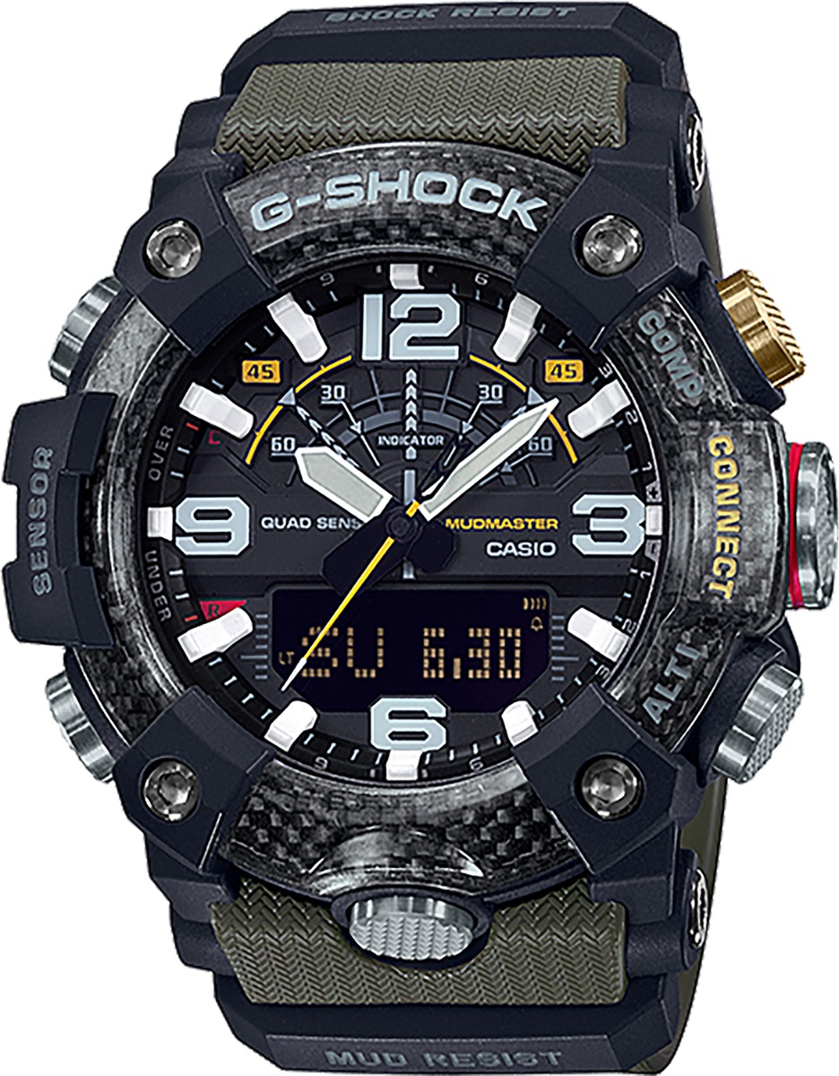 Casio G-Shock MudMaster Analog/Digital Wrist Watch, Green - GGB1001A3