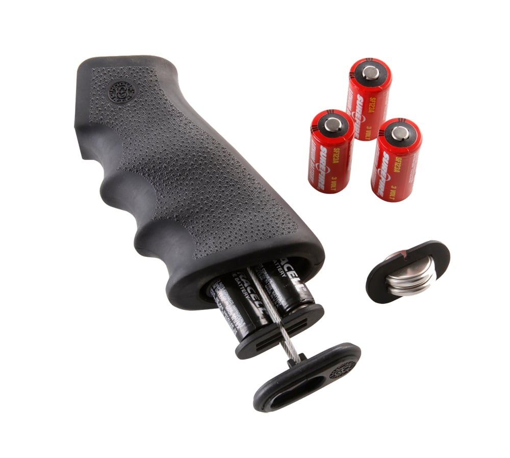 Hogue OverMolded Rifle Grip w/ Cargo Management System Storage Kit for AR-15/M-16, Black - 15010