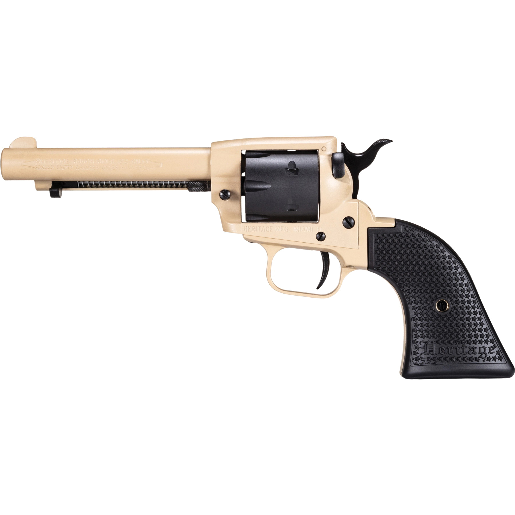 Heritage Manufacturing Rough Rider .22LR Revolver 4.75" 6rds, Sabre Sand Cerakote - SRR22V4