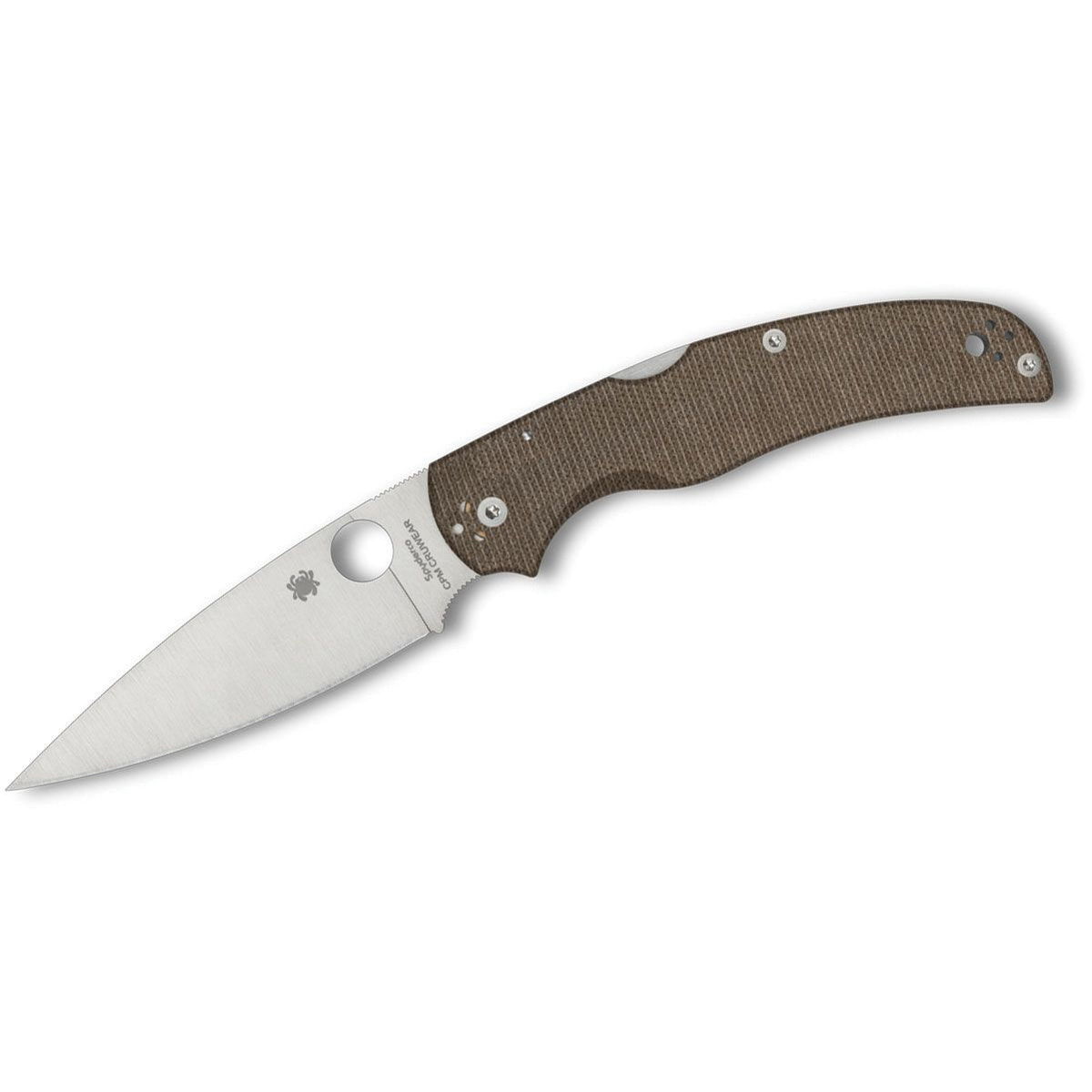 Spyderco Native Chief Folding Drop Point Knife, Brown - C244MPCW