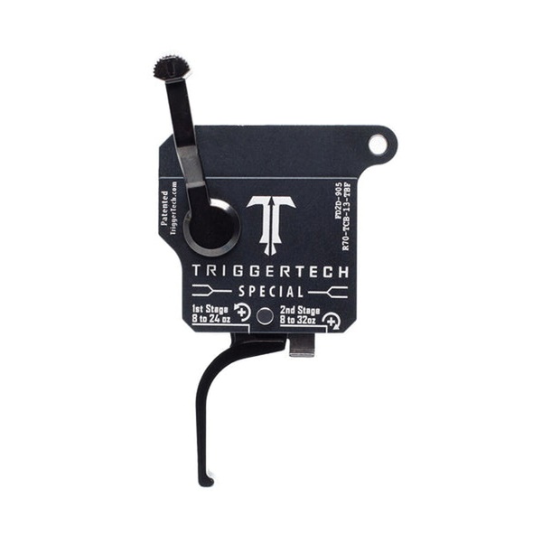 Triggertech Special (8-24/8-32 oz) Flat Lever Trigger for Remington 700, Clean Black - R70TCB13TBF