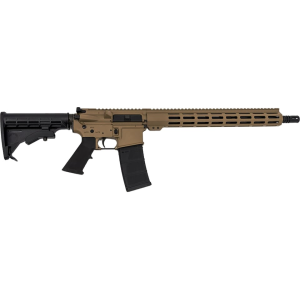Andro Corp Industries ACI-15 Bravo Base Semi Automatic Rifle 5.56x45mm NATO 16" Black Threaded Barrel Flat Dark Earth Frame Black Adjustable Stock