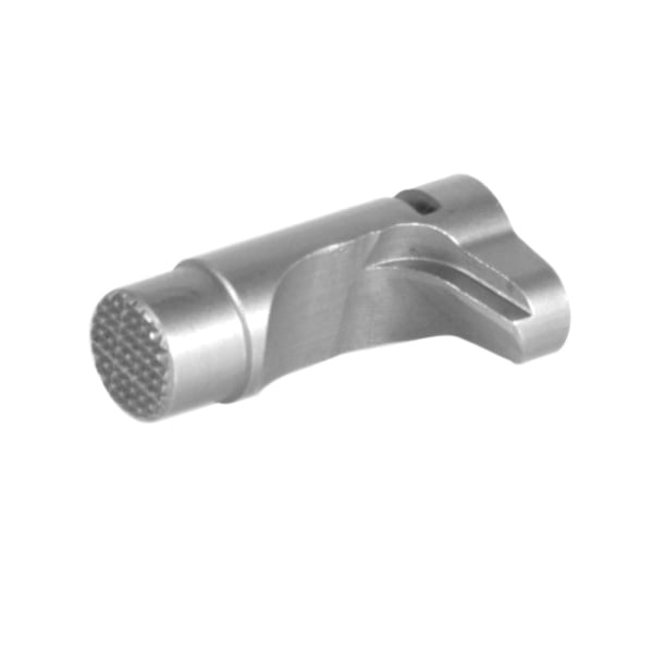 EGW HD Higher Magazine Catch w/Checkered Extended Button Fits 1911 Commander, Stainless Steel