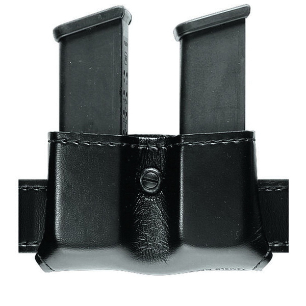 Safariland 079 Slimline Open Top Double Magazine Pouch, Plain Black - 079-18-6