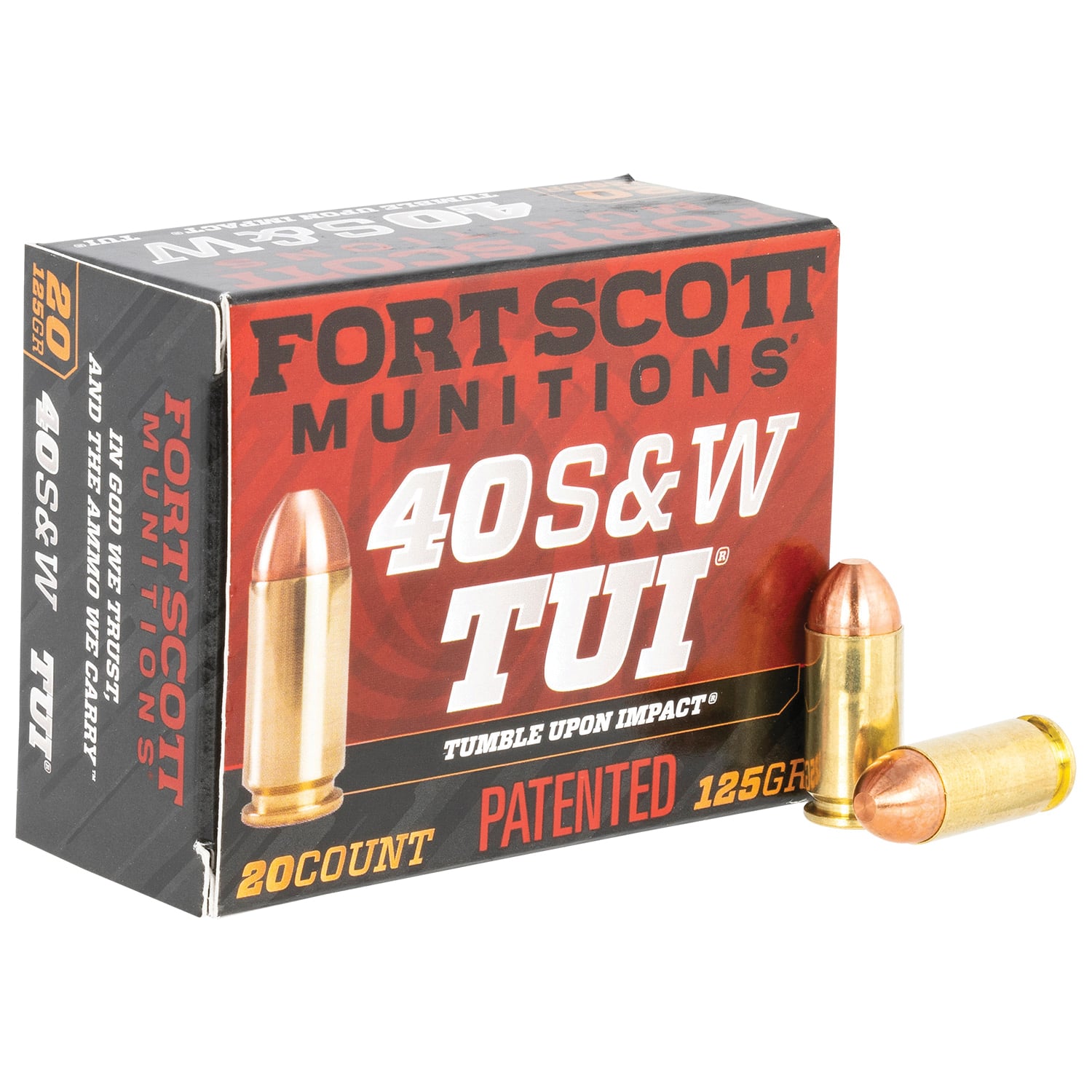 Fort Scott Munitions 40 S&W Ammunition FSM400125SCV 125 Grain Solid Copper Spun 20 Rounds - No Credit Card Fees - Low, flat rate shipping