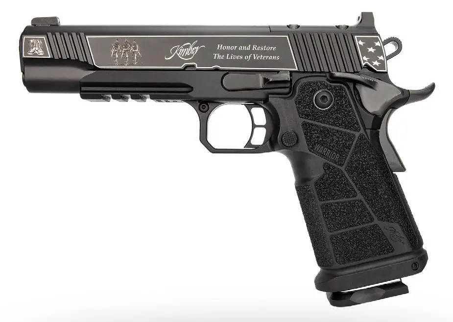 Kimber Mfg, Inc 3700895 DS Warrior Boot Campaign 9mm Luger 20+1 5" Matte Stainless Deep Crown Barrel, KimPro Black Engraved/Optic Cut/Serrated Slide, Black Stainless Steel Frame w/Beavertail Picatin