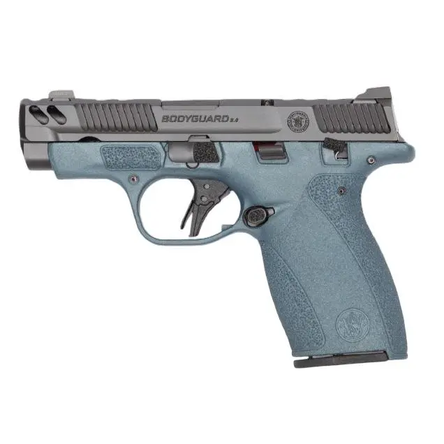 S PC Bodyguard 2.0 Blue Titanium Carry Comp Handgun .380 Auto 10rd Magazines(2) 3.1? Ported Barrel Chamber Indicator Manual Safety CA Compliant