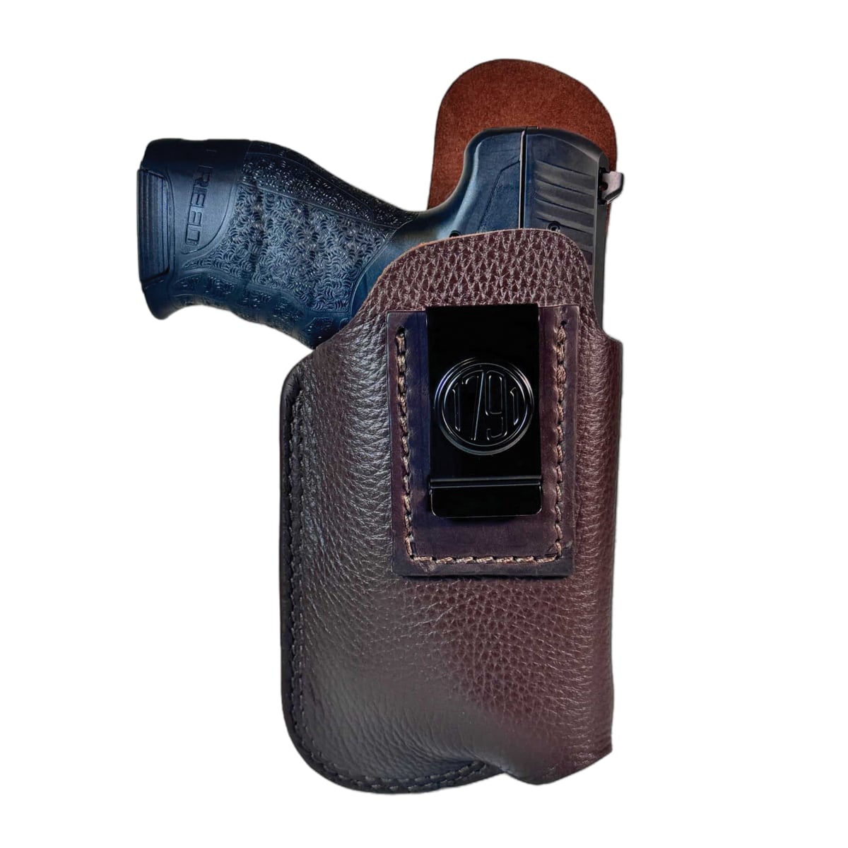 1791 Gunleather Fair Chase Glock G19/G19X/G23 Size 4 IWB Holster Right Deerhide Leather, Brown