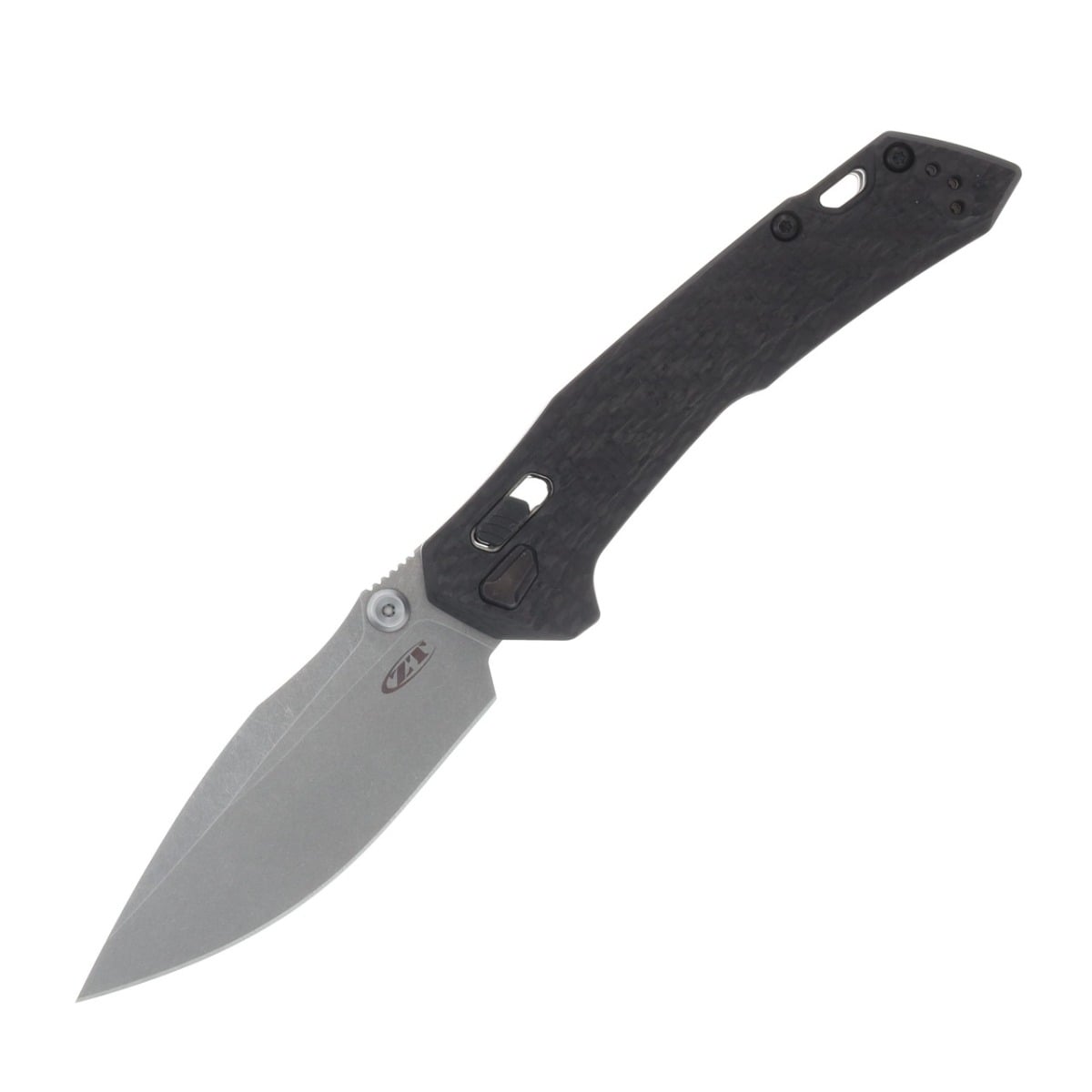Zero Tolerance 0203CF Folding Drop Point Knife, Carbon Fiber Black - ZT0203CF