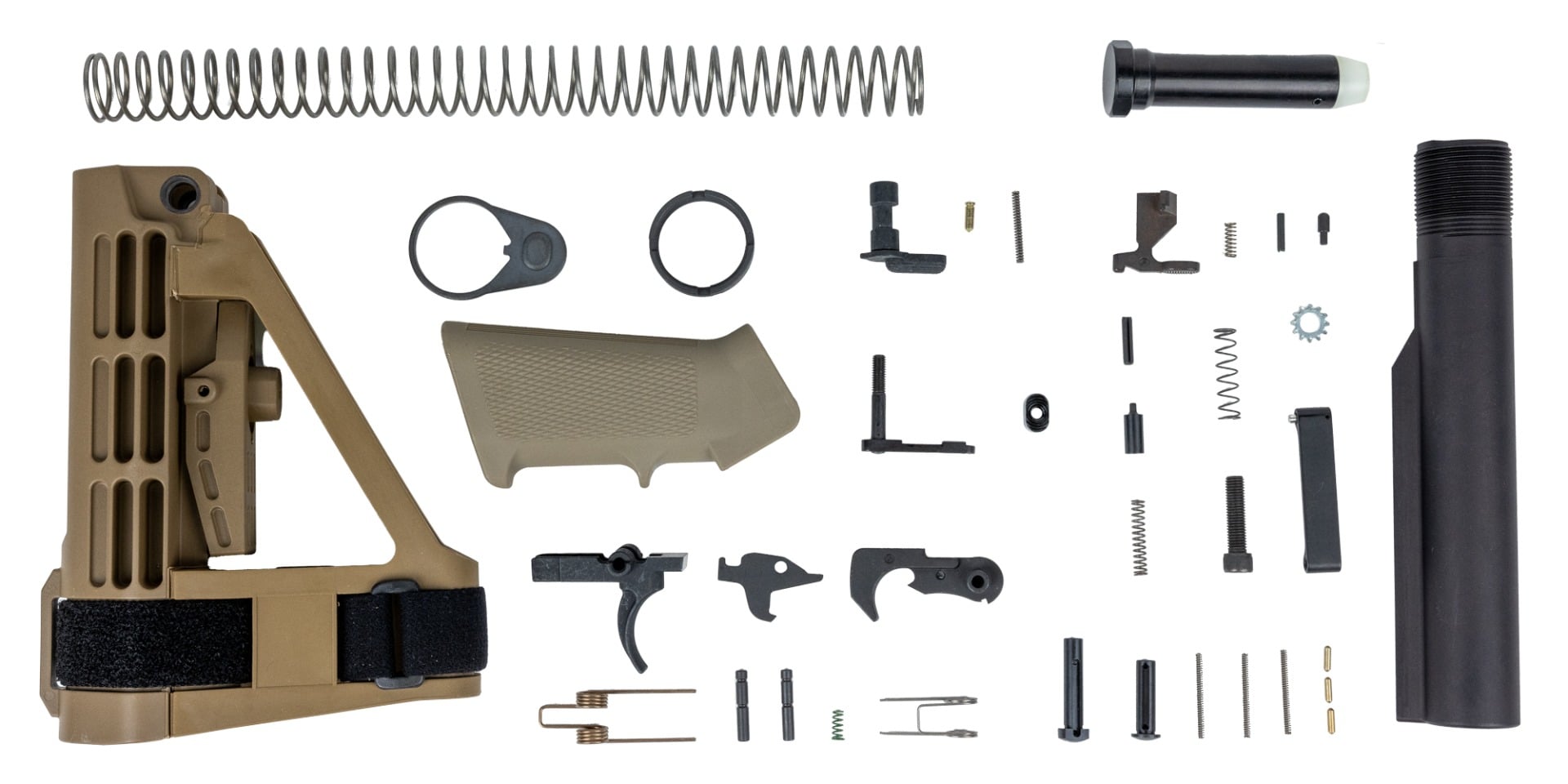 PSA Classic SBA4 Lower Build Kit, Flat Dark Earth