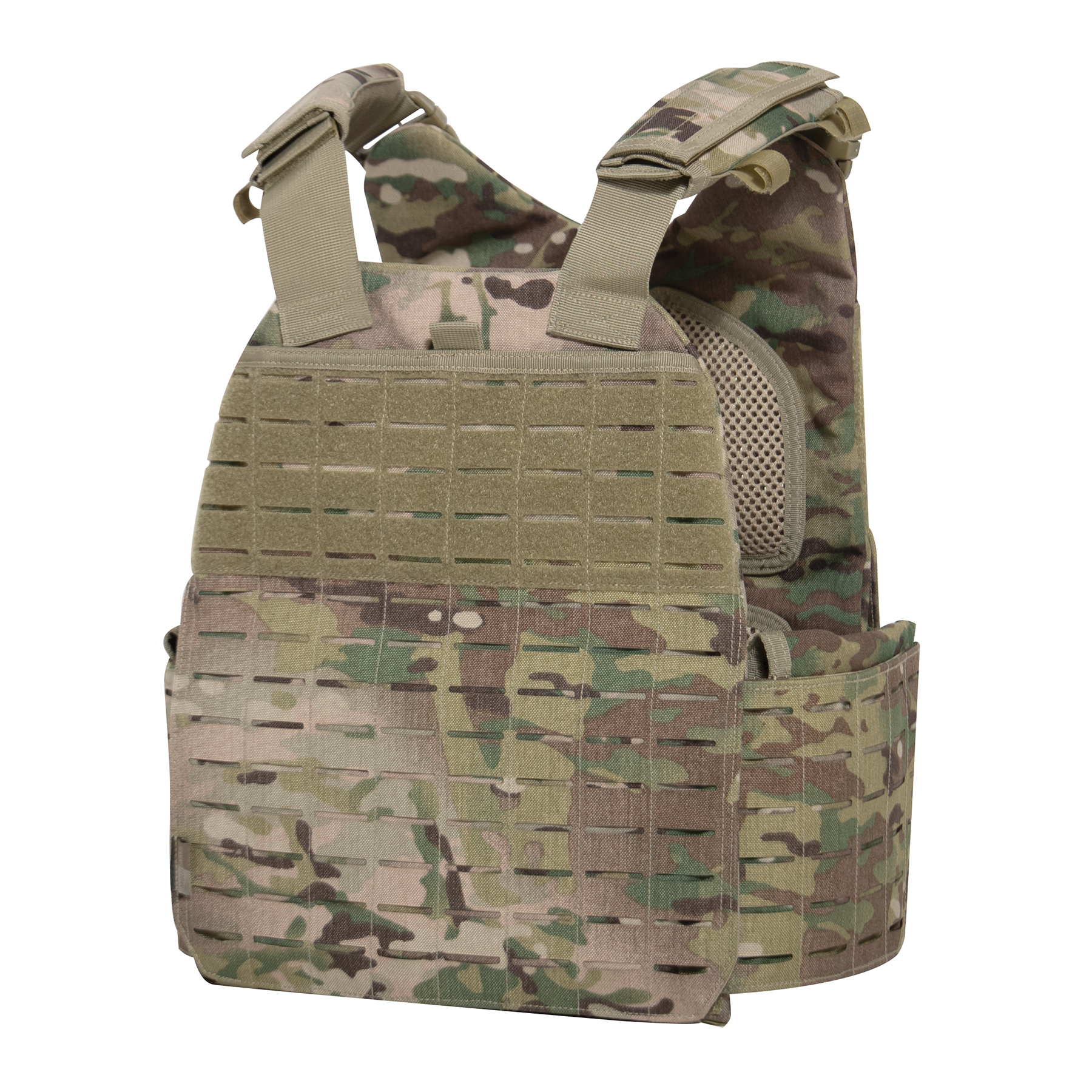 Rothco Laser Cut Molle Plate Carrier Vest - Multicam, Regular