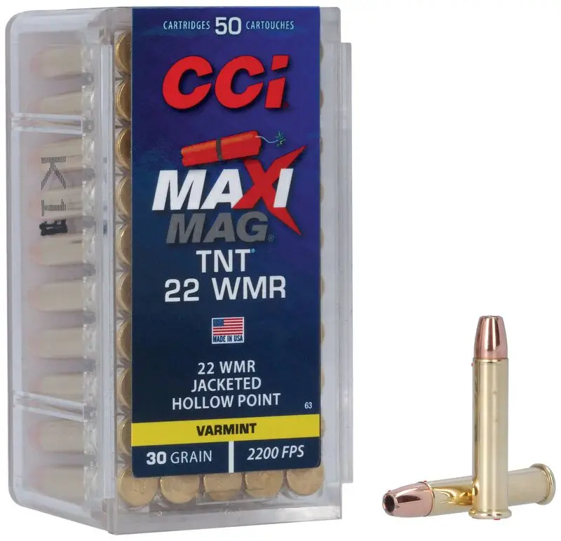 CCI 22 WMR MAXI MAG 30GR TNT JHP 50 RD/BX 40 BX/CS