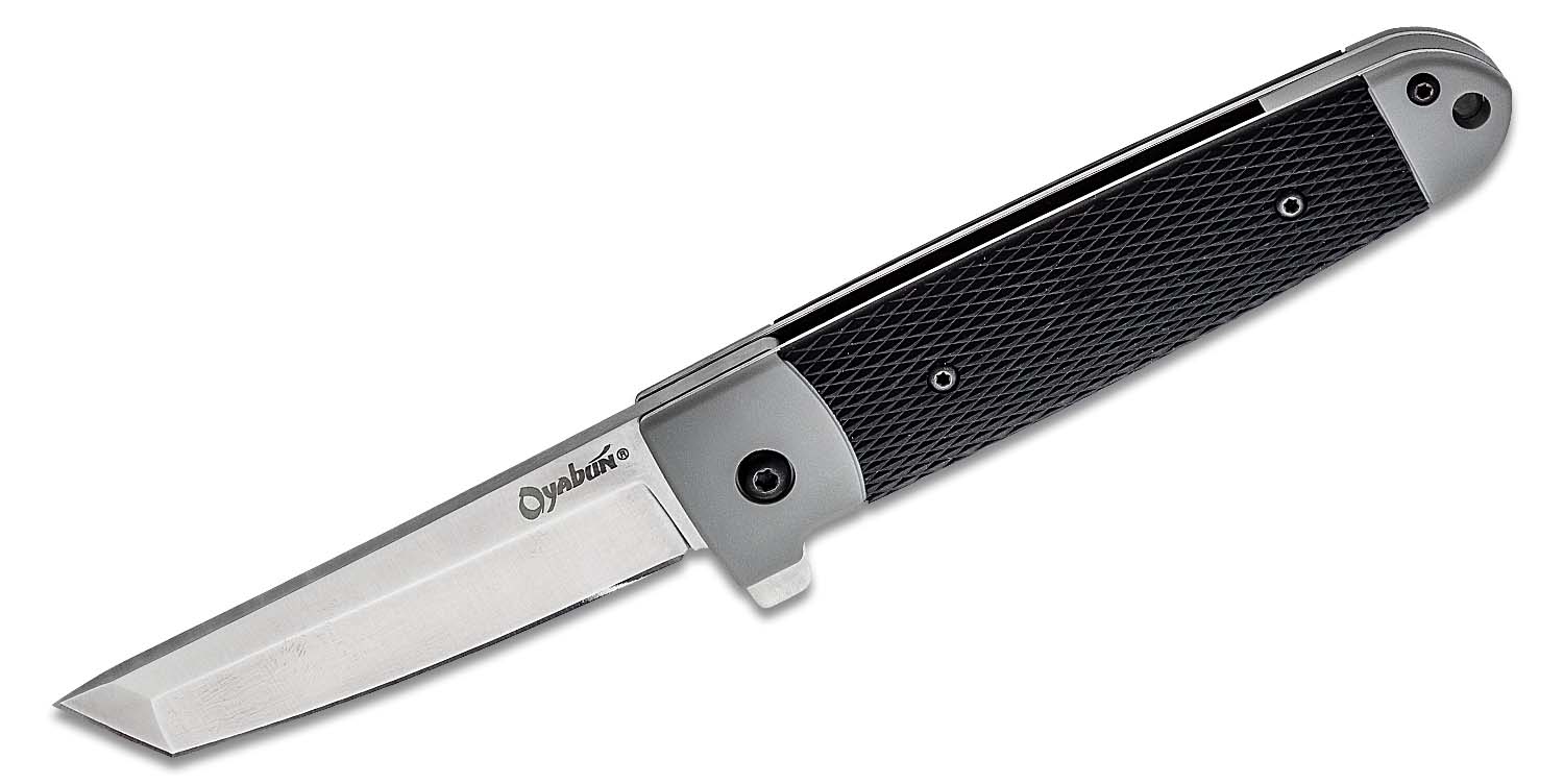 Cold Steel Oyabun Folding Knife Tactical Tanto Blade in Bold Black - CS-26T