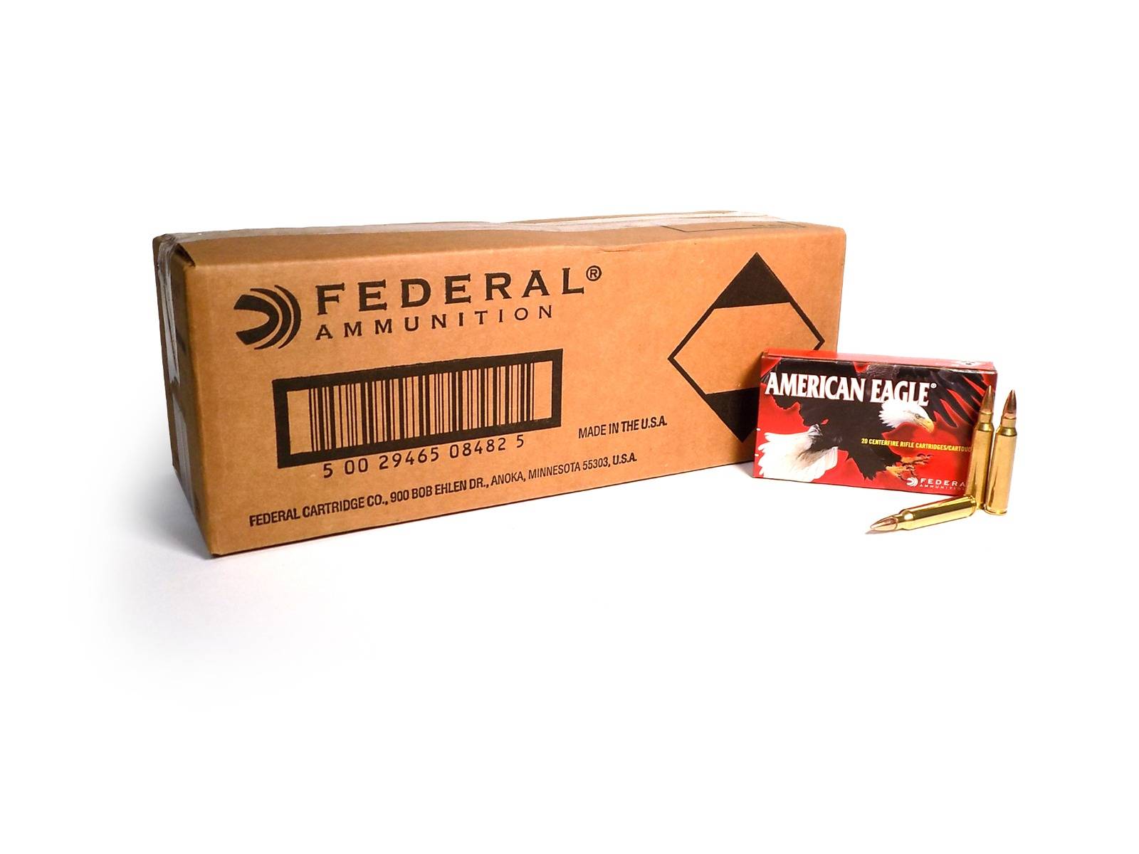 Federal American Eagle .223 Remington 55 Gr FMJ (Case)
