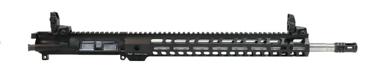 PSA 18" Rifle Length .223 Wylde 1/7 Stainless Steel 15" Lightweight M-lok Upper With BCG, CH, & MBUS Sight Set - 516446673