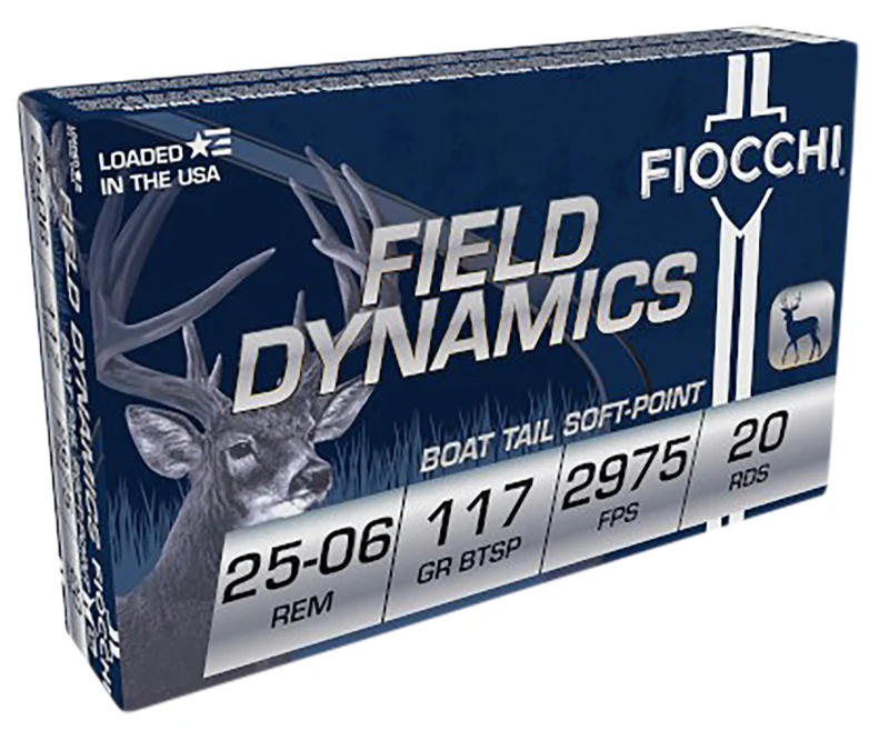 Fiocchi 2506B Field Dynamics 25-06Rem 117gr Pointed Soft Point 20 Per Box/10 Case