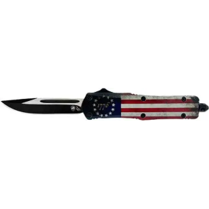 TEMPLAR KNIFE LARGE OTF BETSY ROSS FLAG 3.5 BLACK DROP PNT
